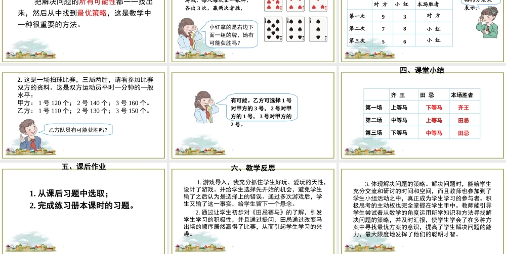 第3课时 优化3：田忌赛马问题.ppt