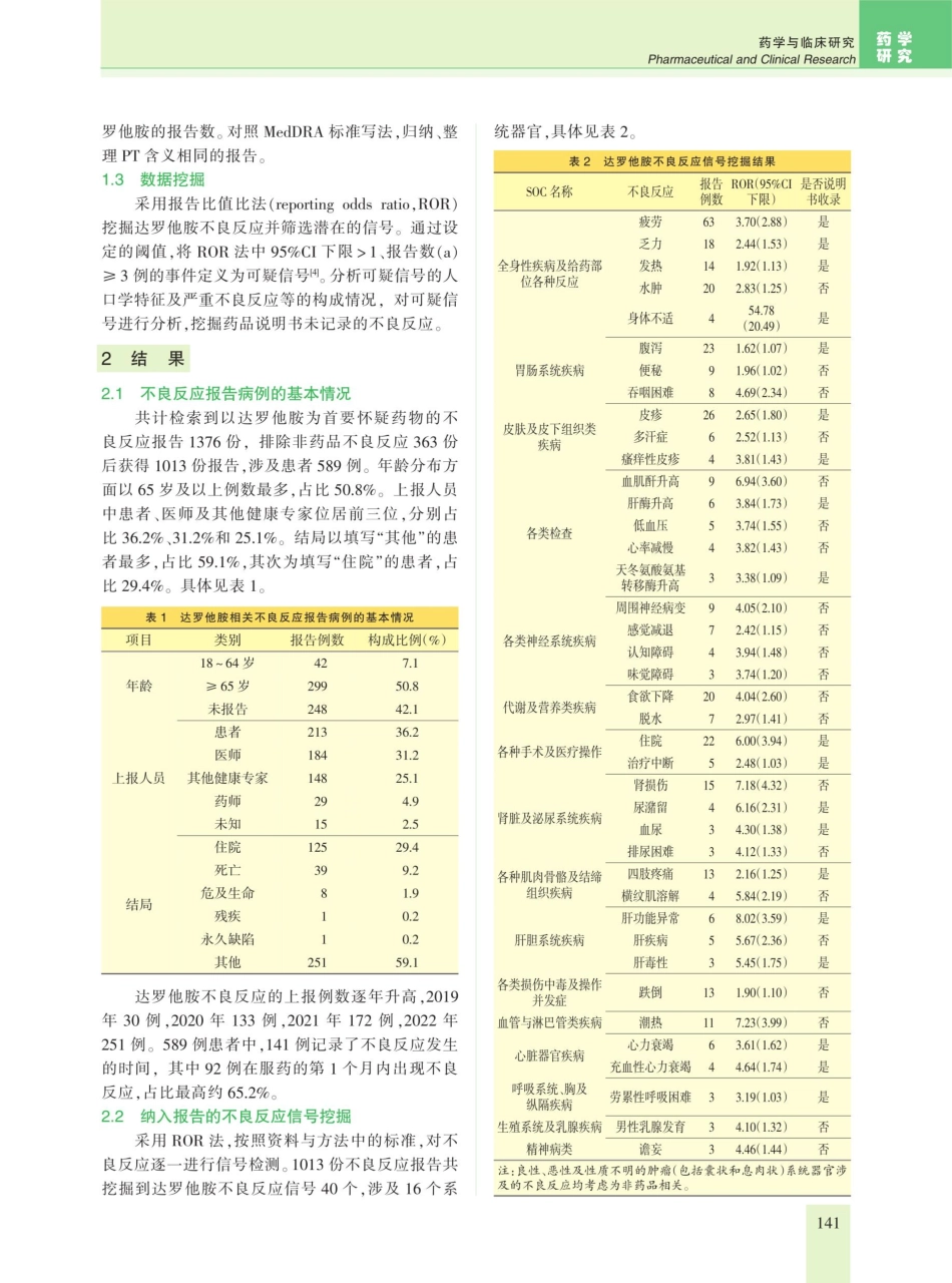 基于FAERS数据库的达罗他胺不良反应信号挖掘与分析.pdf_第2页