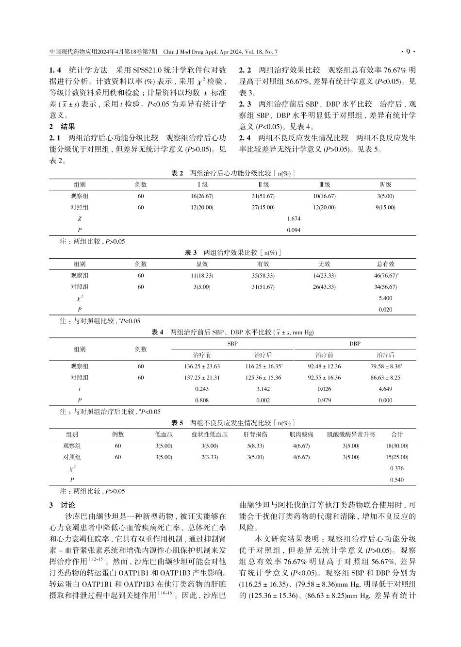 沙库巴曲缬沙坦联合阿托伐他汀对冠心病合并心力衰竭患者的临床效果与安全性评价.pdf_第3页