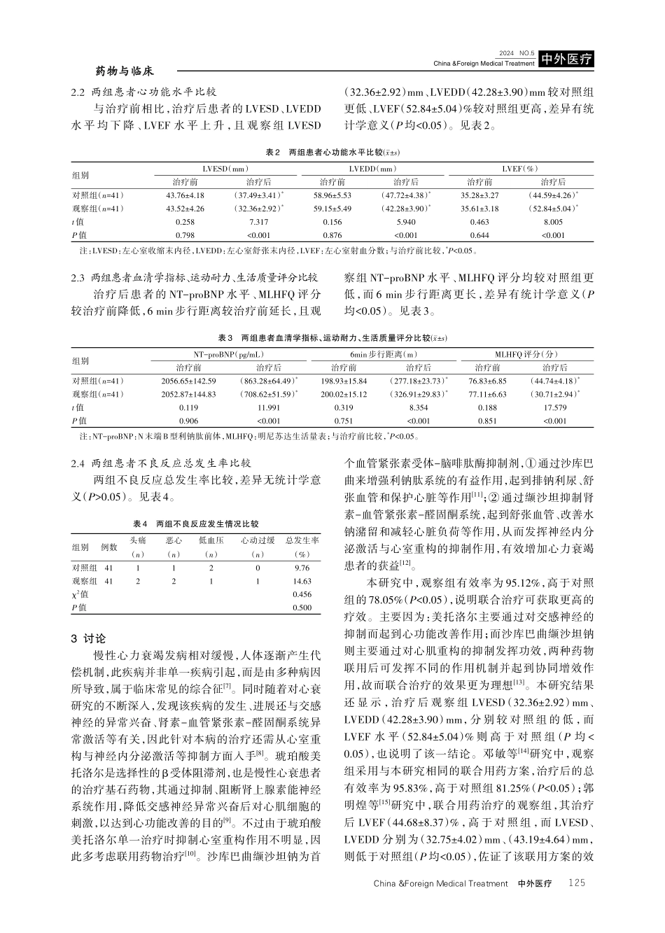 沙库巴曲缬沙坦钠联合琥珀酸美托洛尔治疗慢性心力衰竭的临床效果及预后分析.pdf_第3页