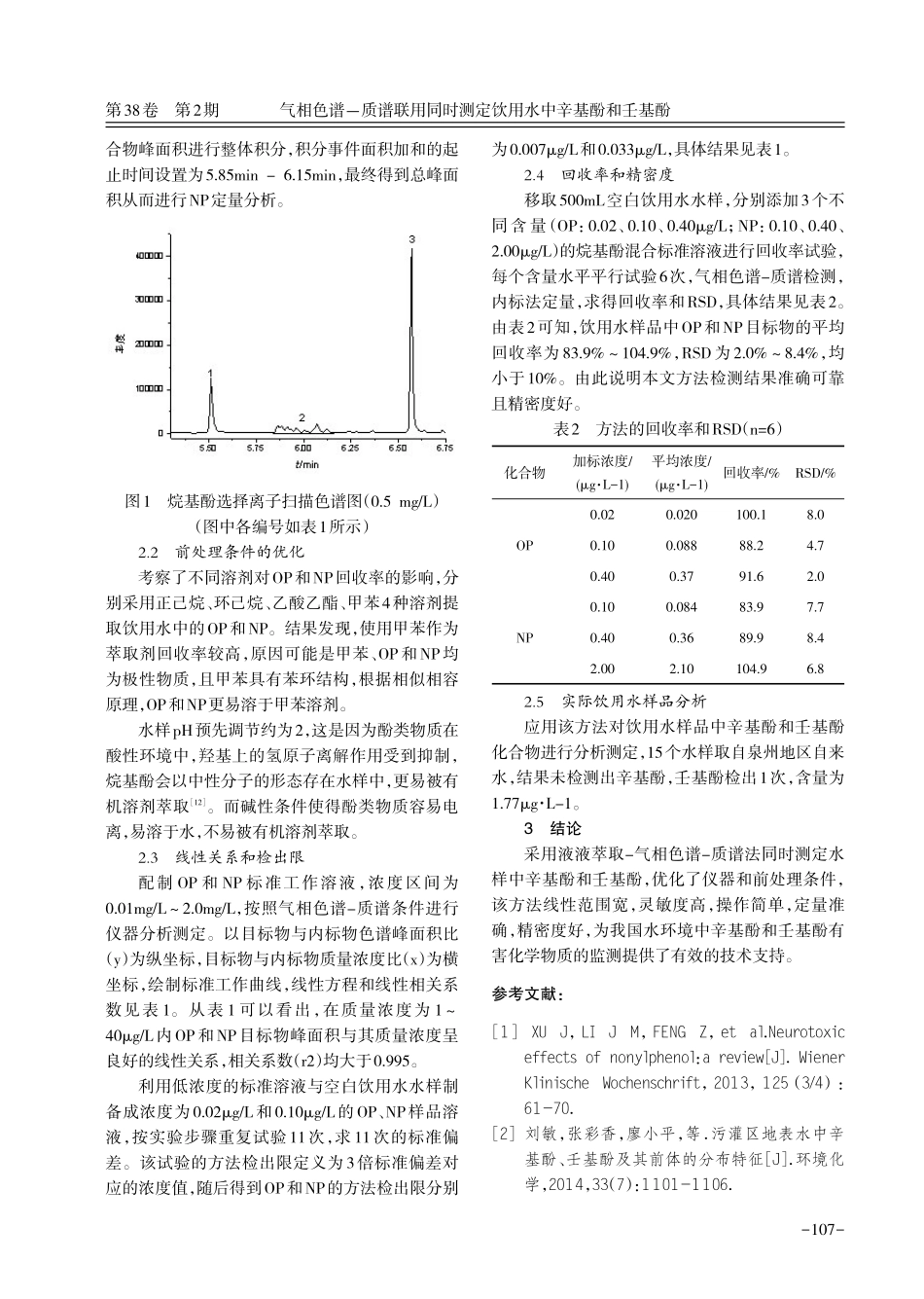 气相色谱-质谱联用同时测定饮用水中辛基酚和壬基酚.pdf_第3页