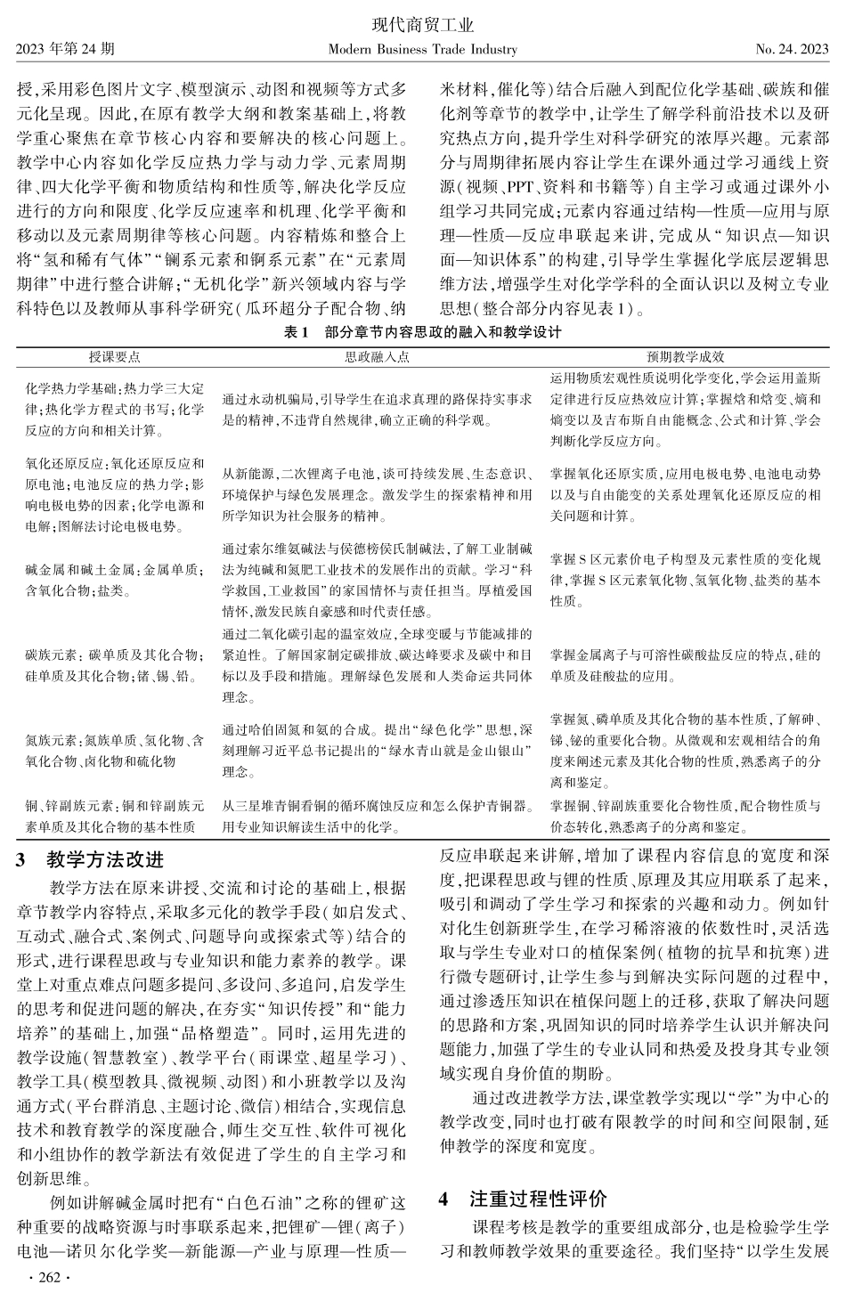 课程思政背景下无机化学专业的教学设计和实践.pdf_第2页
