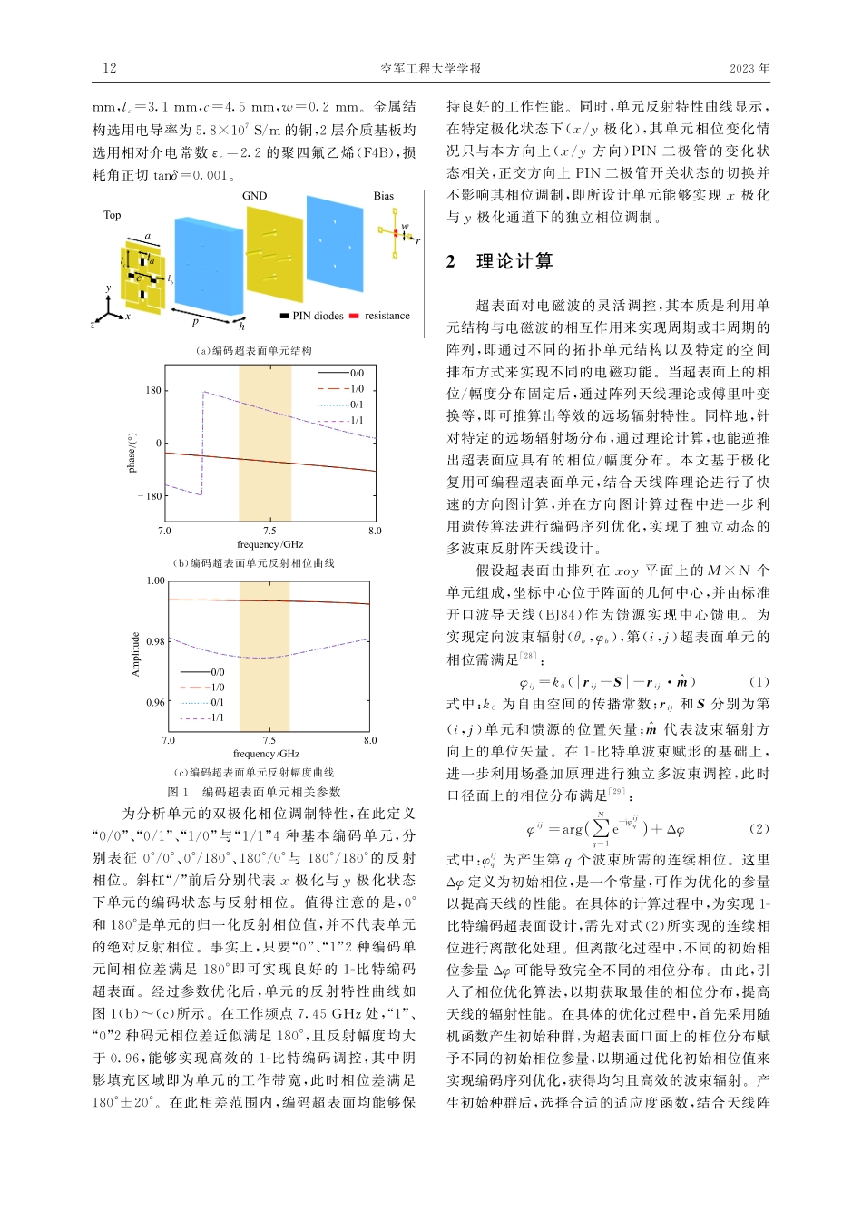 可编程超表面实现双极化独立多波束反射阵天线设计.pdf_第3页