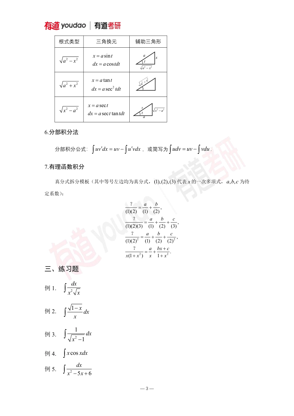 01.考研数学预备知识0基础知识点05讲义【公众号：小盆学长】免费分享.pdf_第3页