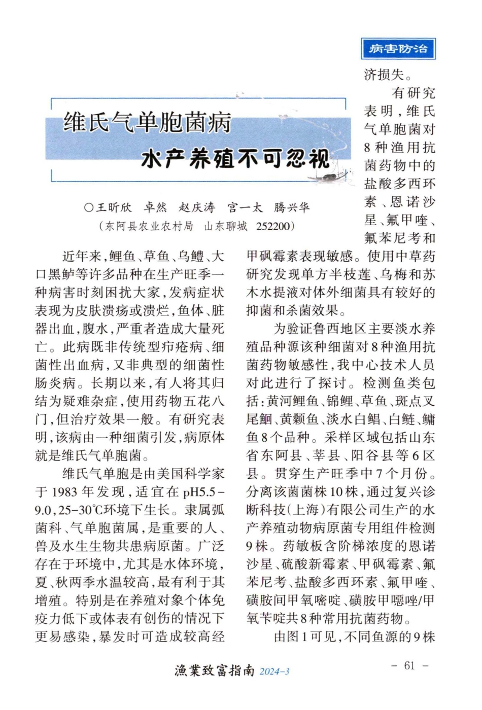 维氏气单胞菌病 水产养殖不可忽视.pdf_第1页