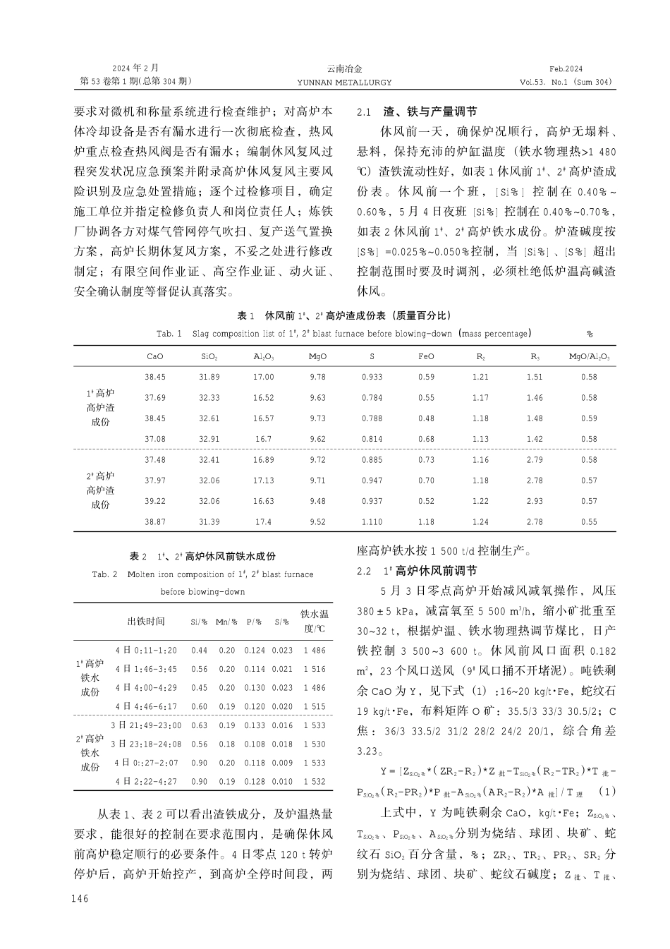 高炉长期休风快速达产研究及应用.pdf_第2页