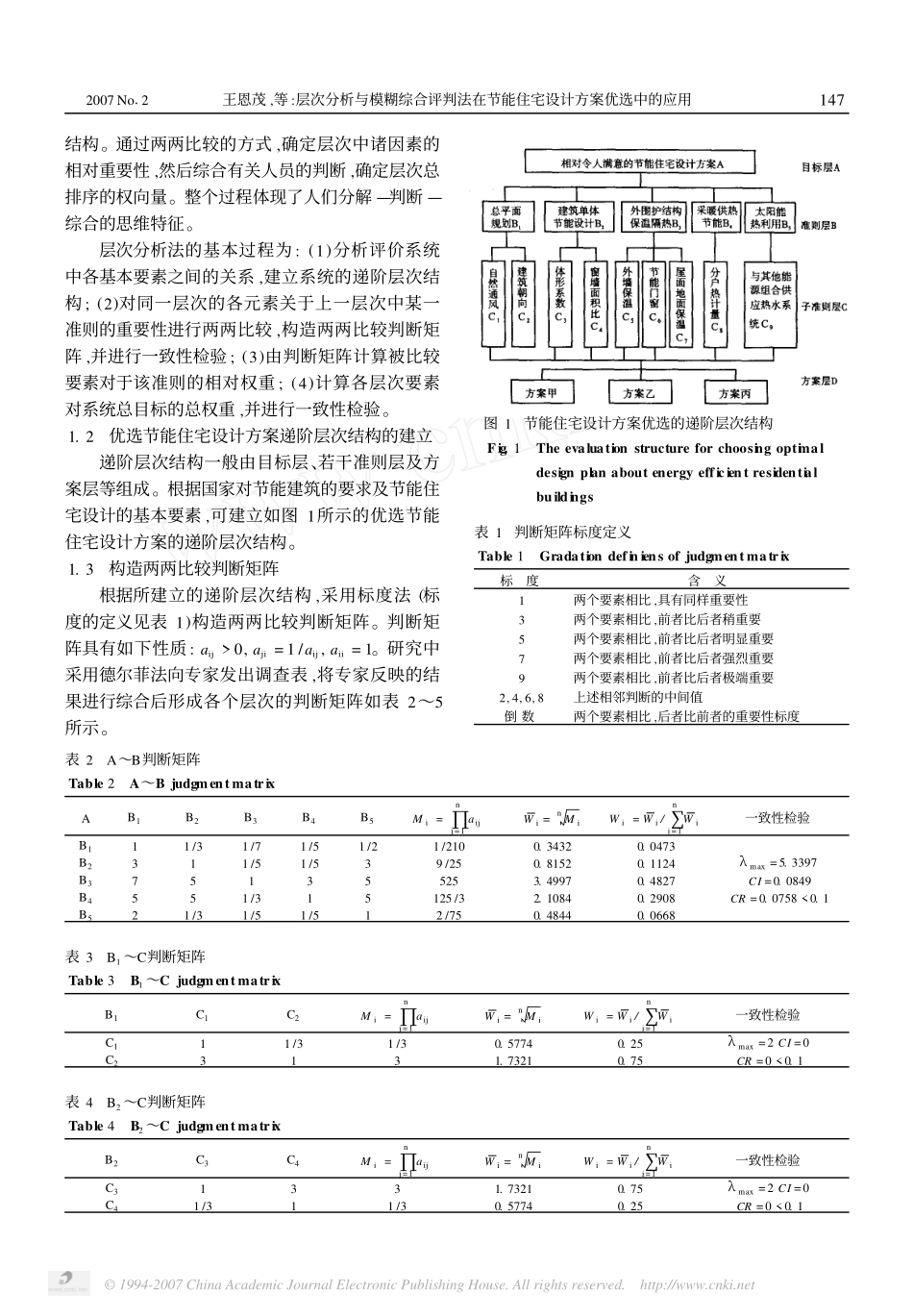 层次分析与模糊综合评判法在节能住宅设计方案优选中的应用.pdf_第2页
