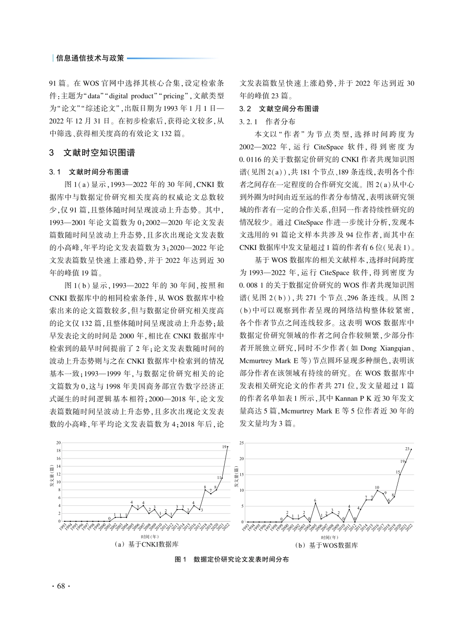 数据定价研究的主题演变及趋势——基于CiteSpace的文献计量分析.pdf_第3页