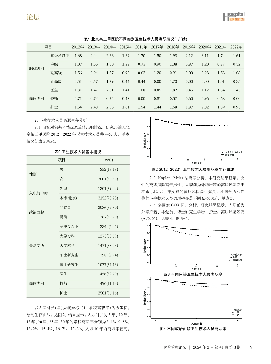 医院离职卫生技术人员特征分析及对策研究.pdf_第3页