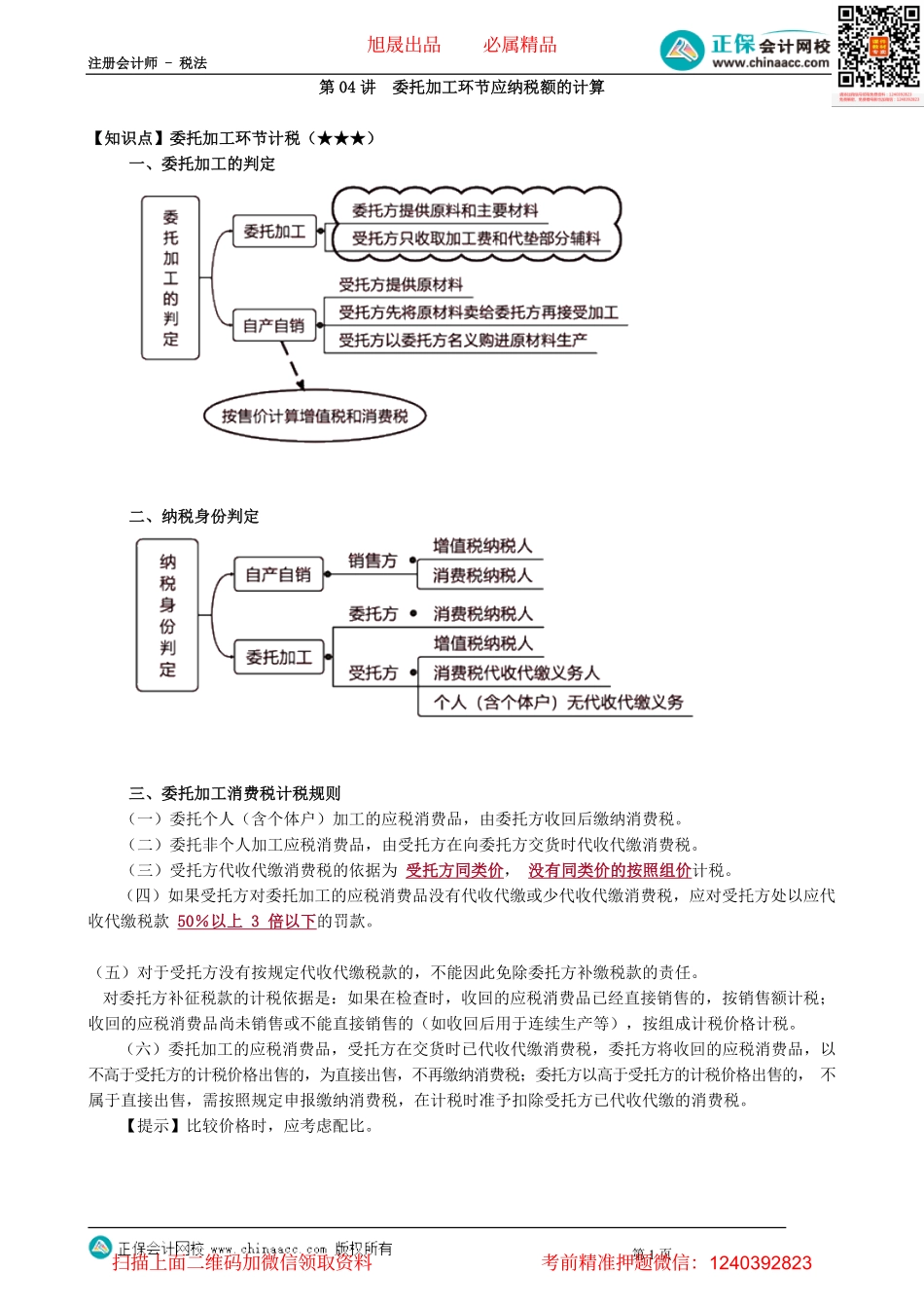 第0304讲　委托加工环节应纳税额的计算_create.pdf_第1页
