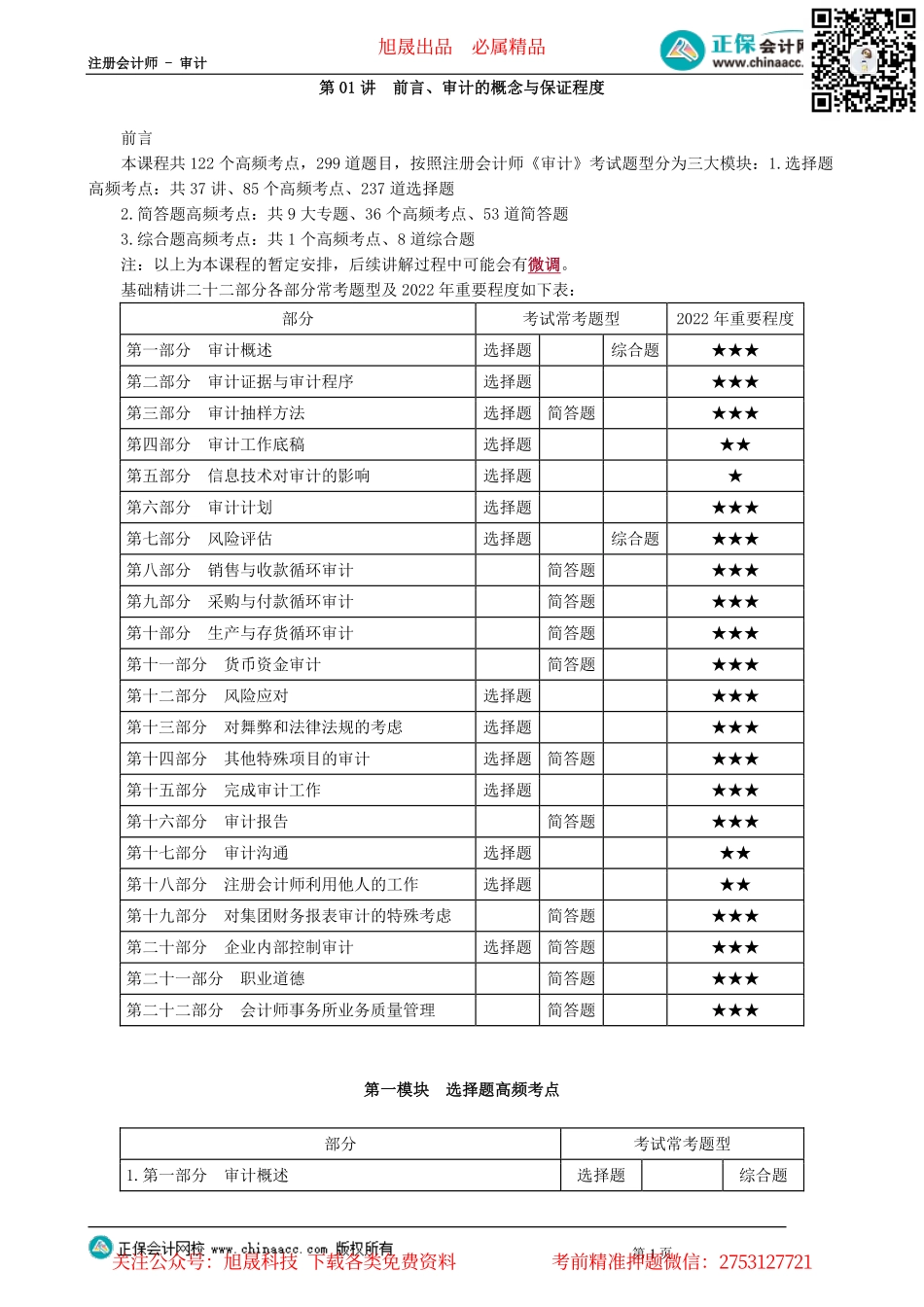 第0101讲　前言、审计的概念与保证程度_create.pdf_第1页