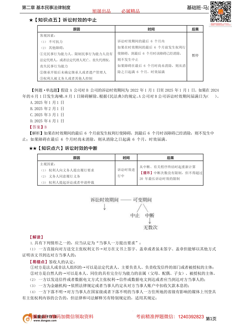 第10讲_诉讼时效的中止、诉讼时效的中断.pdf_第1页