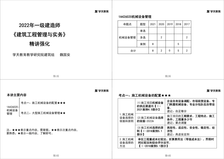 第52讲1A426020机械设备管理-黑白打印版.pdf_第1页