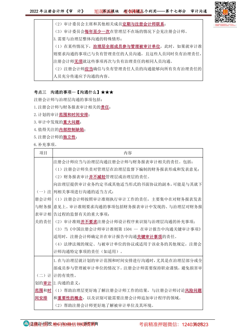0159-0160讲义_审计_基础精讲_荆　晶_第五模块　两个沟通三个利用——第十七部分　审计沟通.pdf_第3页
