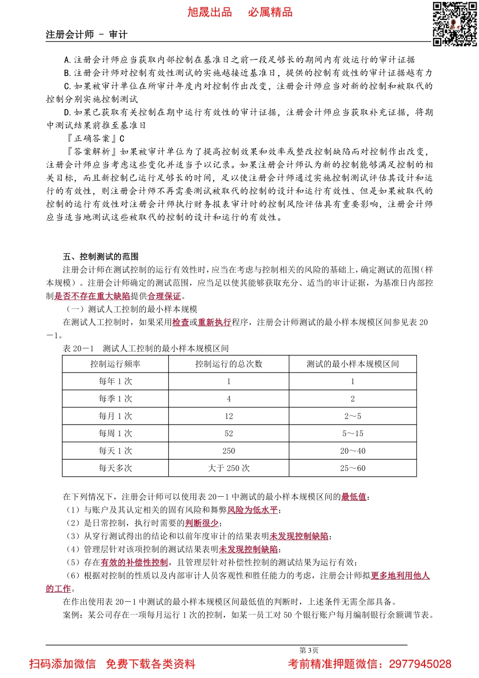 0166第66.2讲　控制测试的时间安排、范围、控制变更时的特殊考虑.pdf_第3页