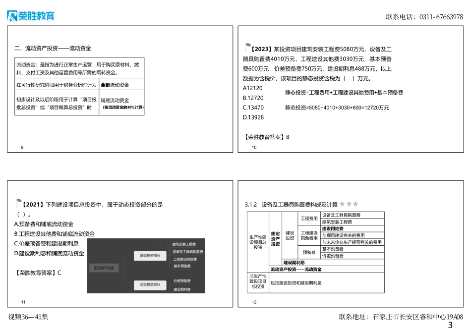 视频36—41集 3.1 建设项目总投资构成及计算（可打印版）.pdf_第3页