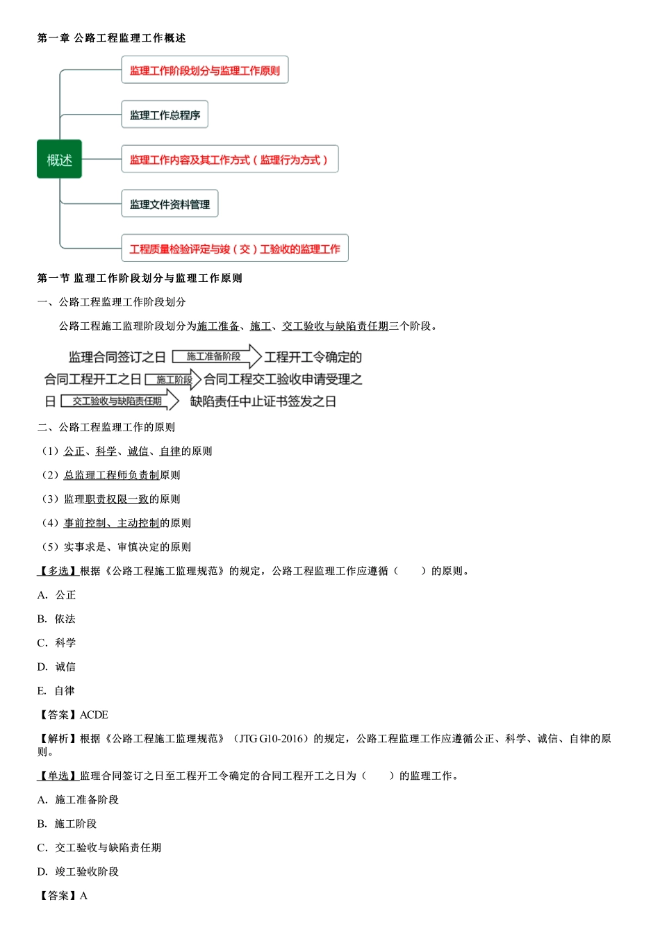 001.监理工作阶段划分与监理工作原则、监理工作总程序.pdf_第1页