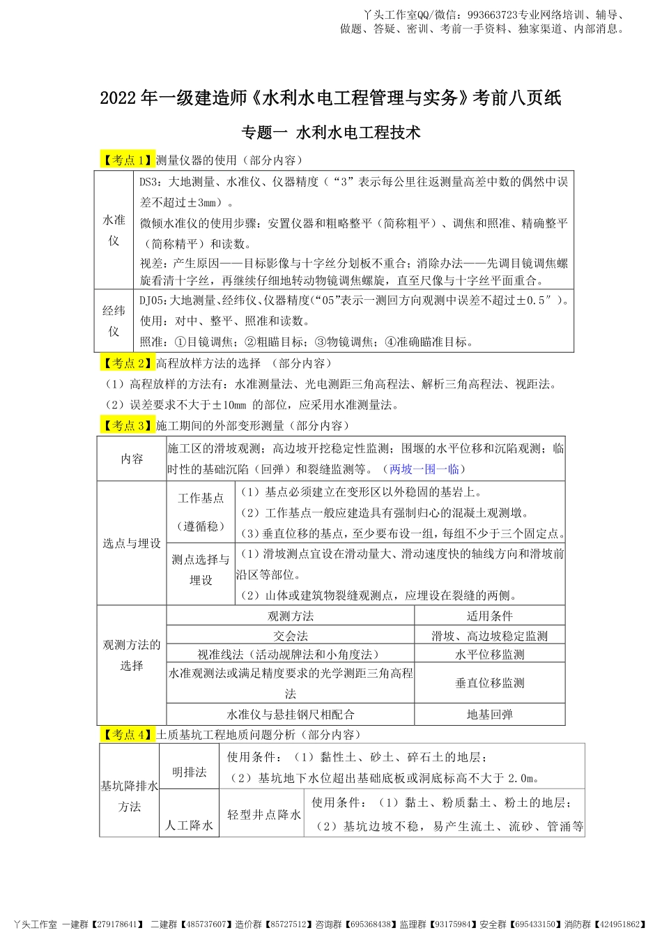 03-天一-22一建《水利实务》考前八页纸.pdf_第1页