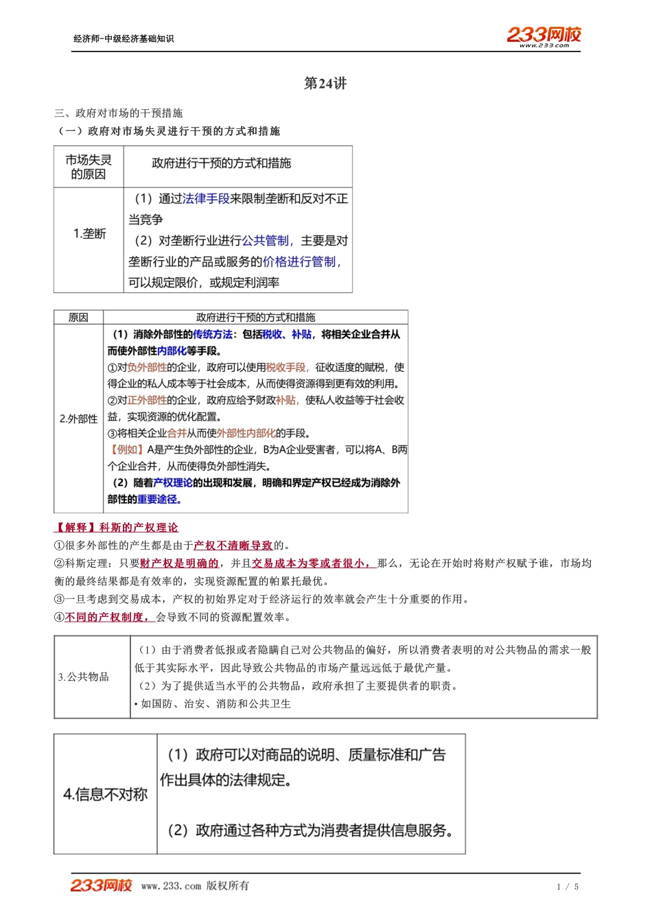 024、2023-中级《经济基础》教材精讲班-郑伟--政府对市场的干预.pdf_第1页
