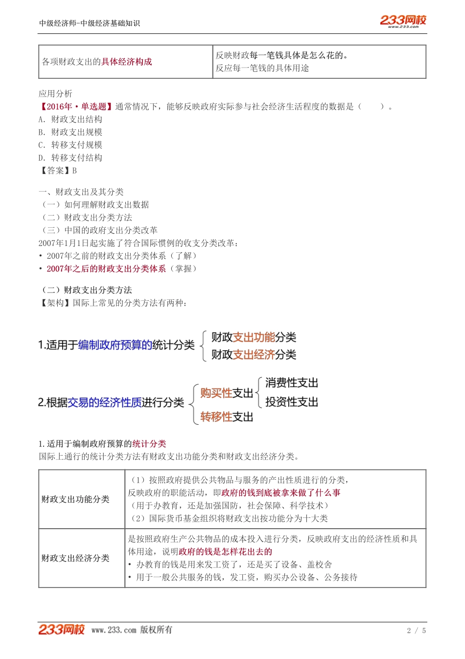 101、2023-中级《经济基础》教材精讲班-郑伟-财政支出及其分类.pdf_第2页