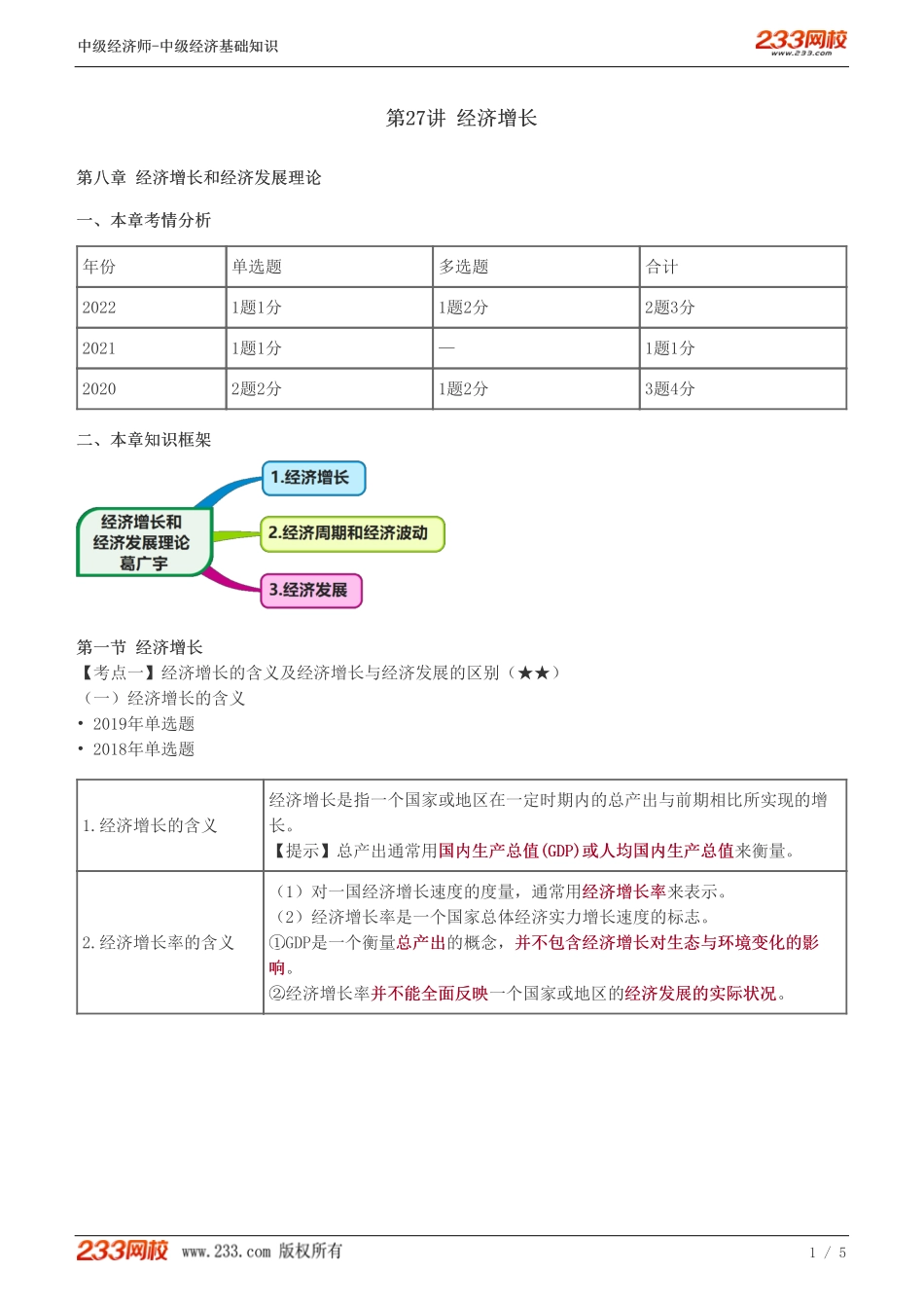 27、中级《经济基础》教材精讲班-葛广宇-经济增长.pdf_第1页