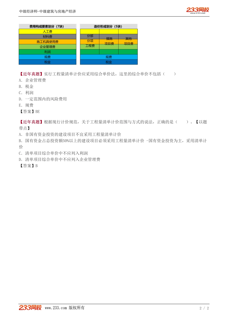 29中级《建筑与房地产经济》教材精讲班-李轻舟-发承包阶段工程计价（一）_.pdf_第2页