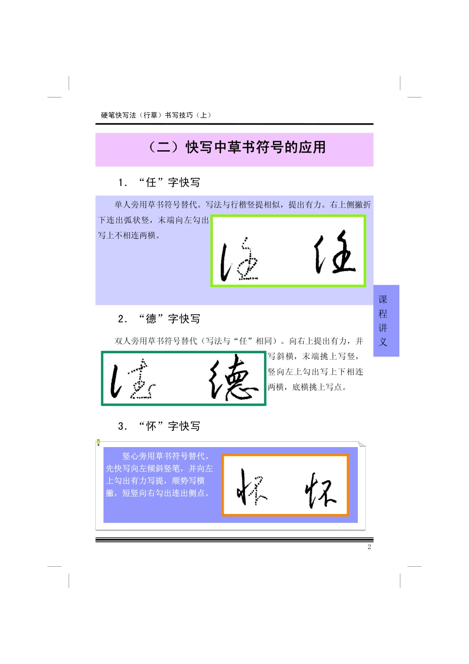 【硬笔快写法（行草）书写技巧】(上).pdf_第2页