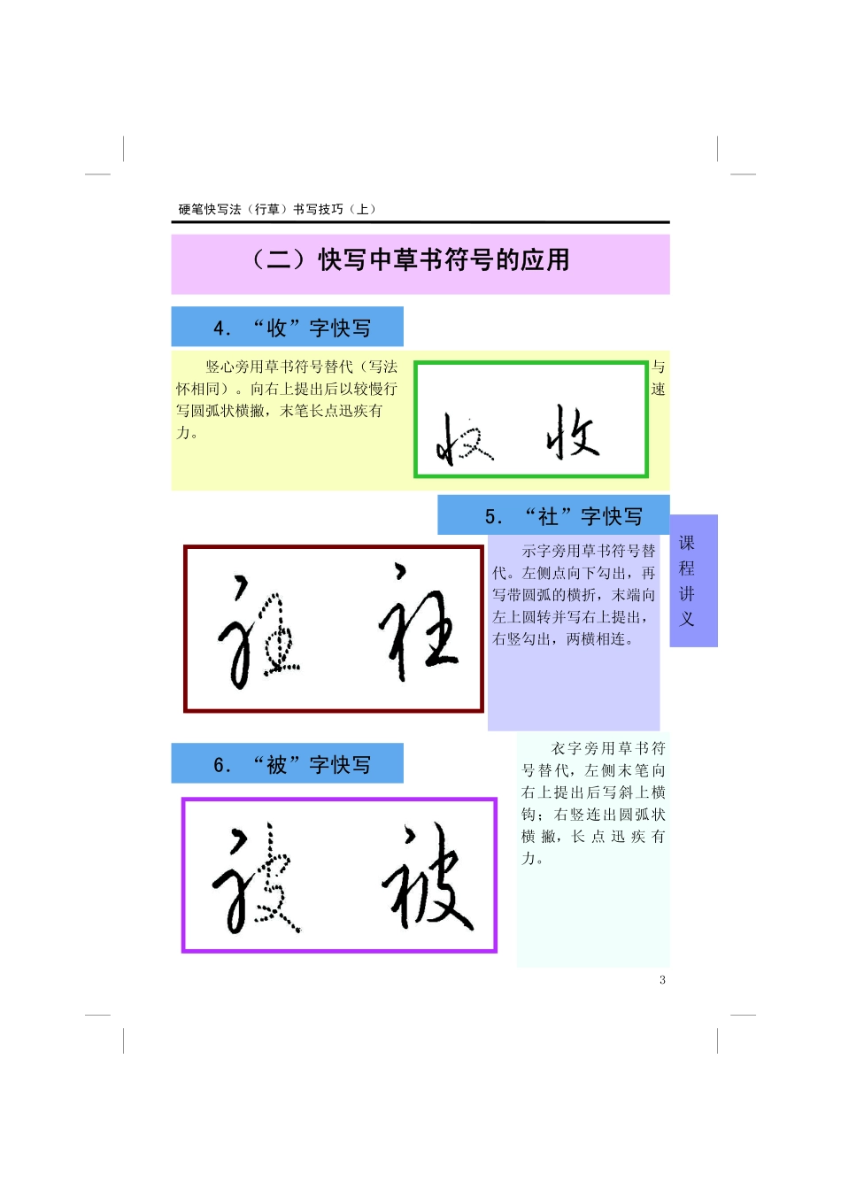 【硬笔快写法（行草）书写技巧】(上).pdf_第3页