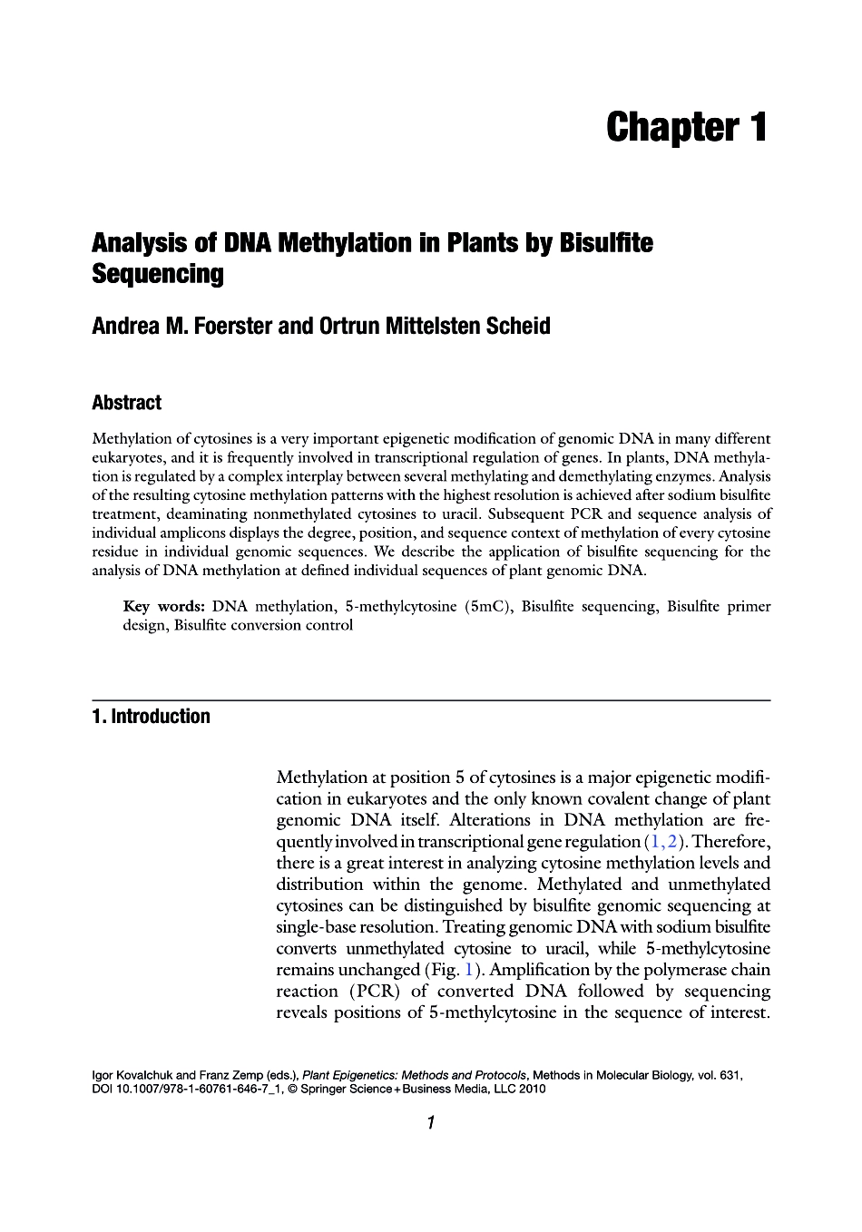 Analysis of DNA Methylation in Plants by Bisulfite Sequencing(1).pdf_第1页