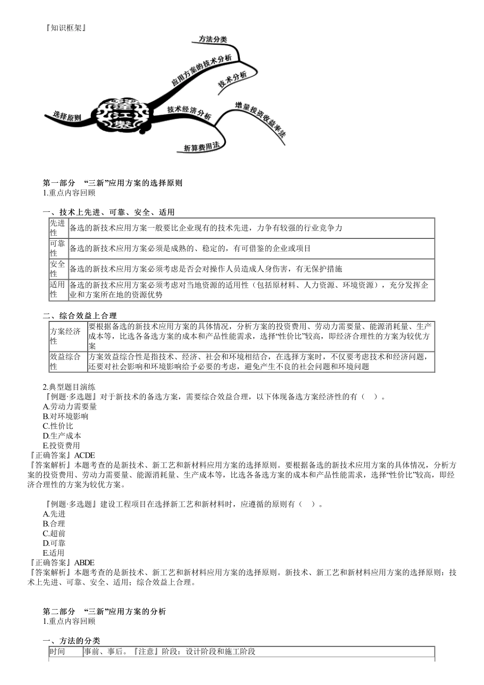 09、第一篇　1Z101070第01讲　“三新”应用方案的技术经济分析.pdf_第1页