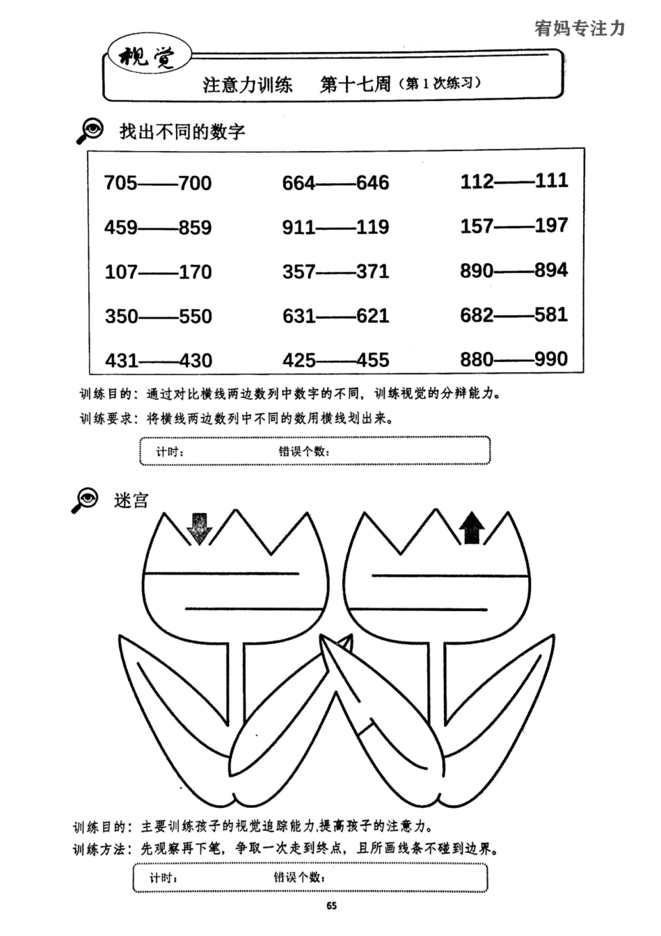 17-20周亲子视觉专注力初级.pdf_第1页