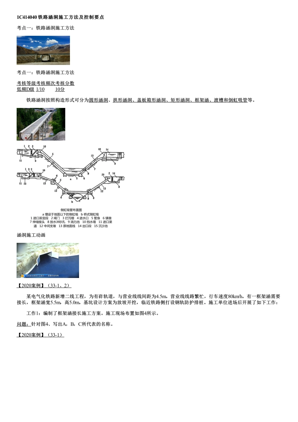 031.铁路涵洞施工方法及控制要点、铁路营业线桥涵施工方法及施工防护措施.pdf_第1页