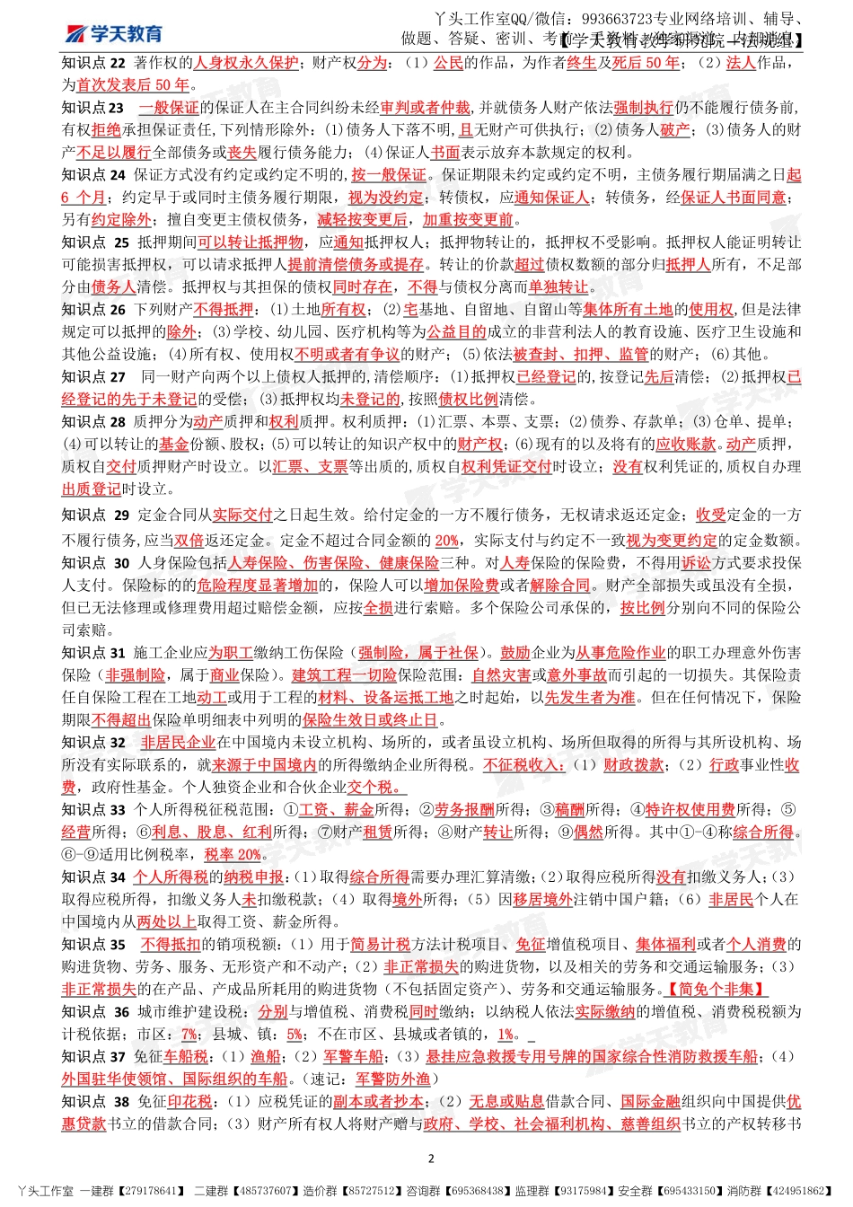 11.08-XT-法规-考前密训11页纸.pdf_第2页