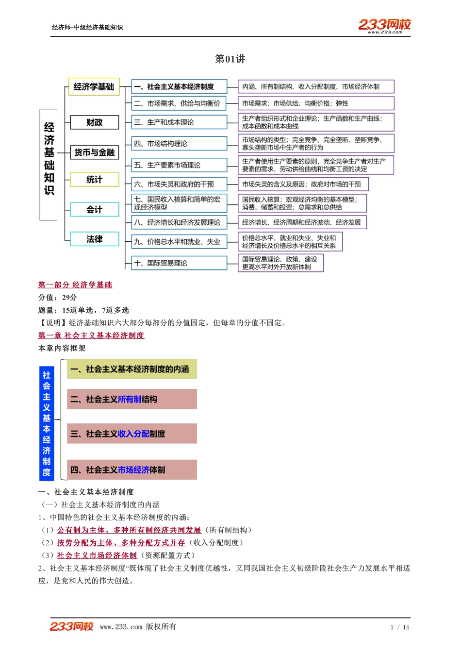 001、中级《经济基础》教材精讲班-郑伟-第一章 社会主义基本经济制度.pdf_第1页