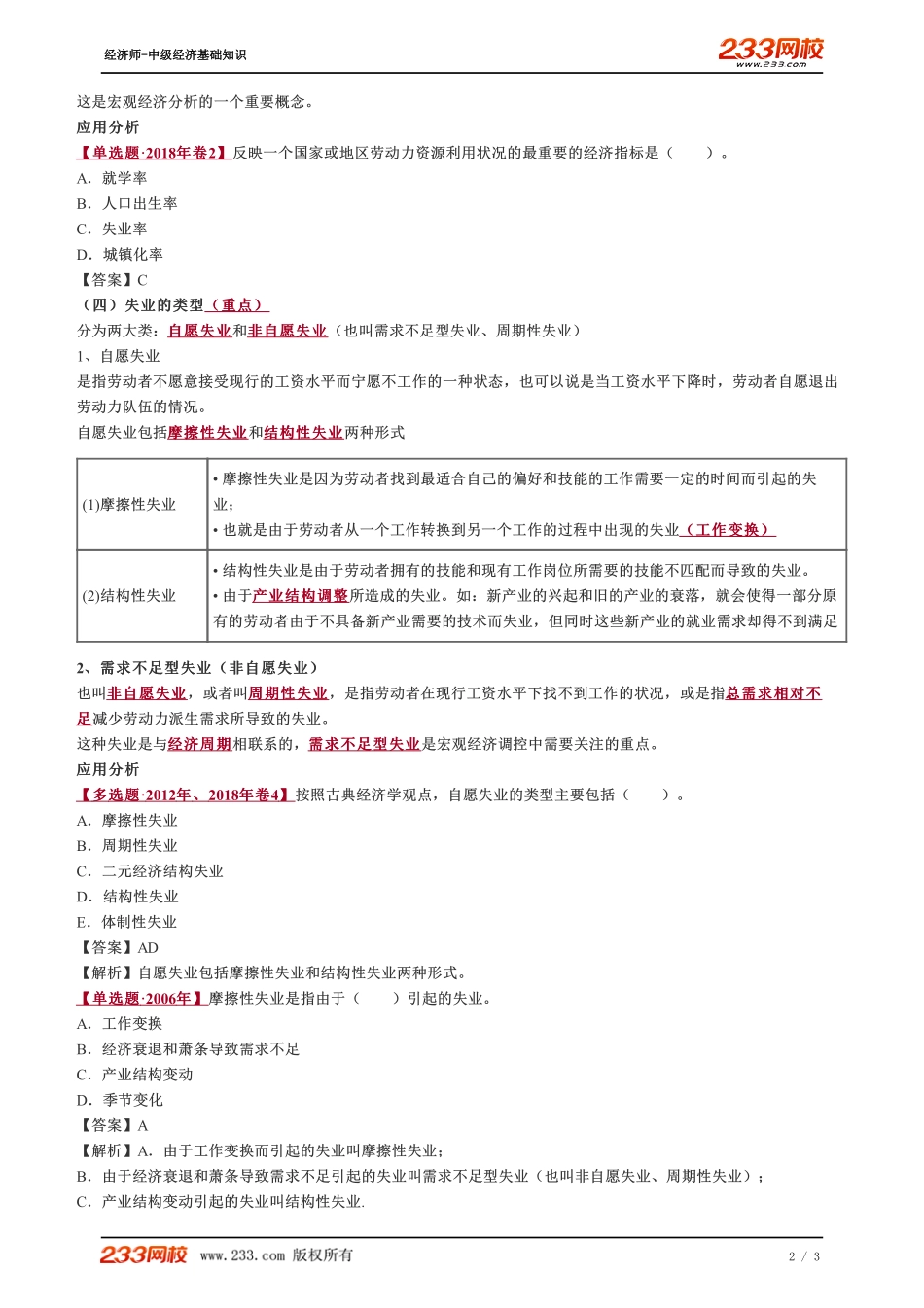 032、2023-中级《经济基础》教材精讲班-郑伟-就业和失业.pdf_第2页