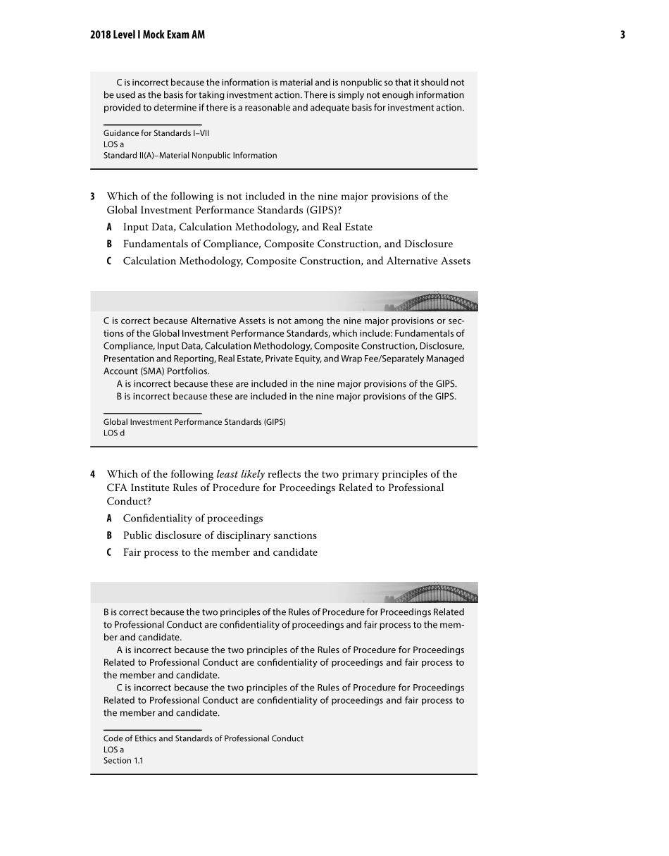 2018 Level I Mock Exam AM-Session (with Solutions) _removed(1).pdf_第3页