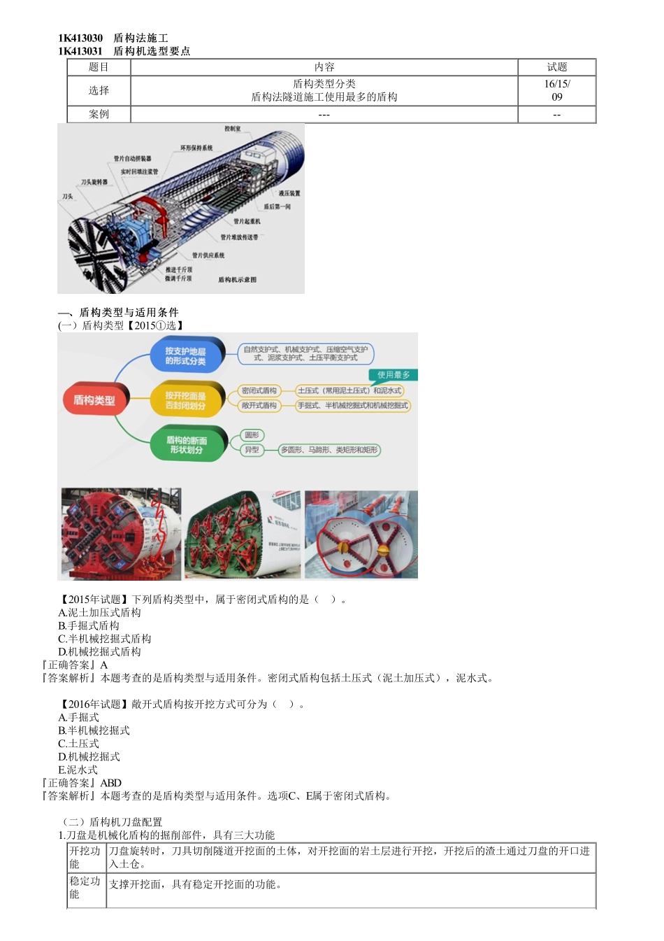 70、1K413000第13讲　盾构机选型要点和盾构施工条件与现场布置.pdf_第1页