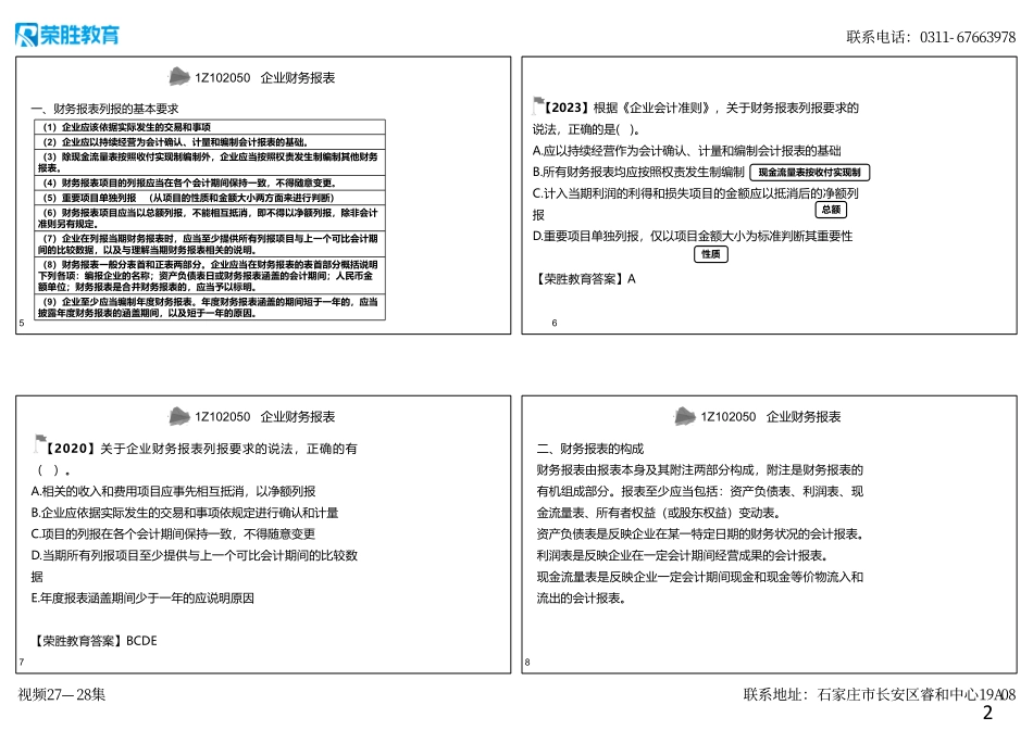 视频27-28集1Z102050企业财务报表（可打印版）.pdf_第2页