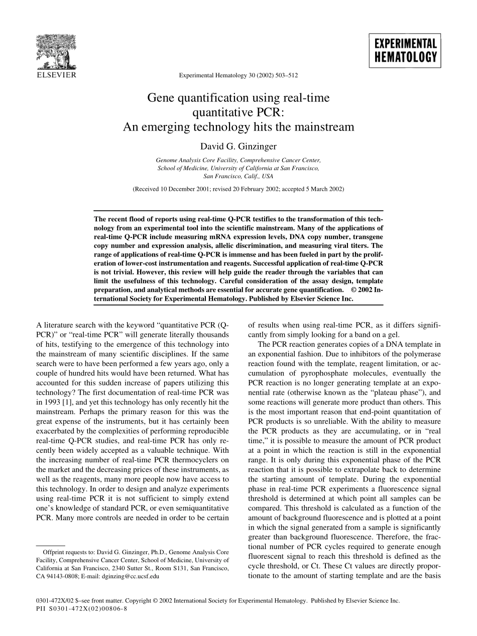 Gene quantification using real-time quantitative PCR(1).pdf_第1页