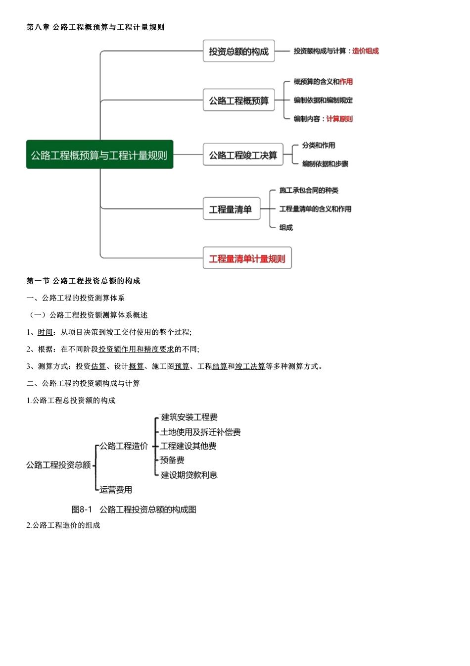 001.公路工程投资总额的构成、公路工程概预算.pdf_第1页