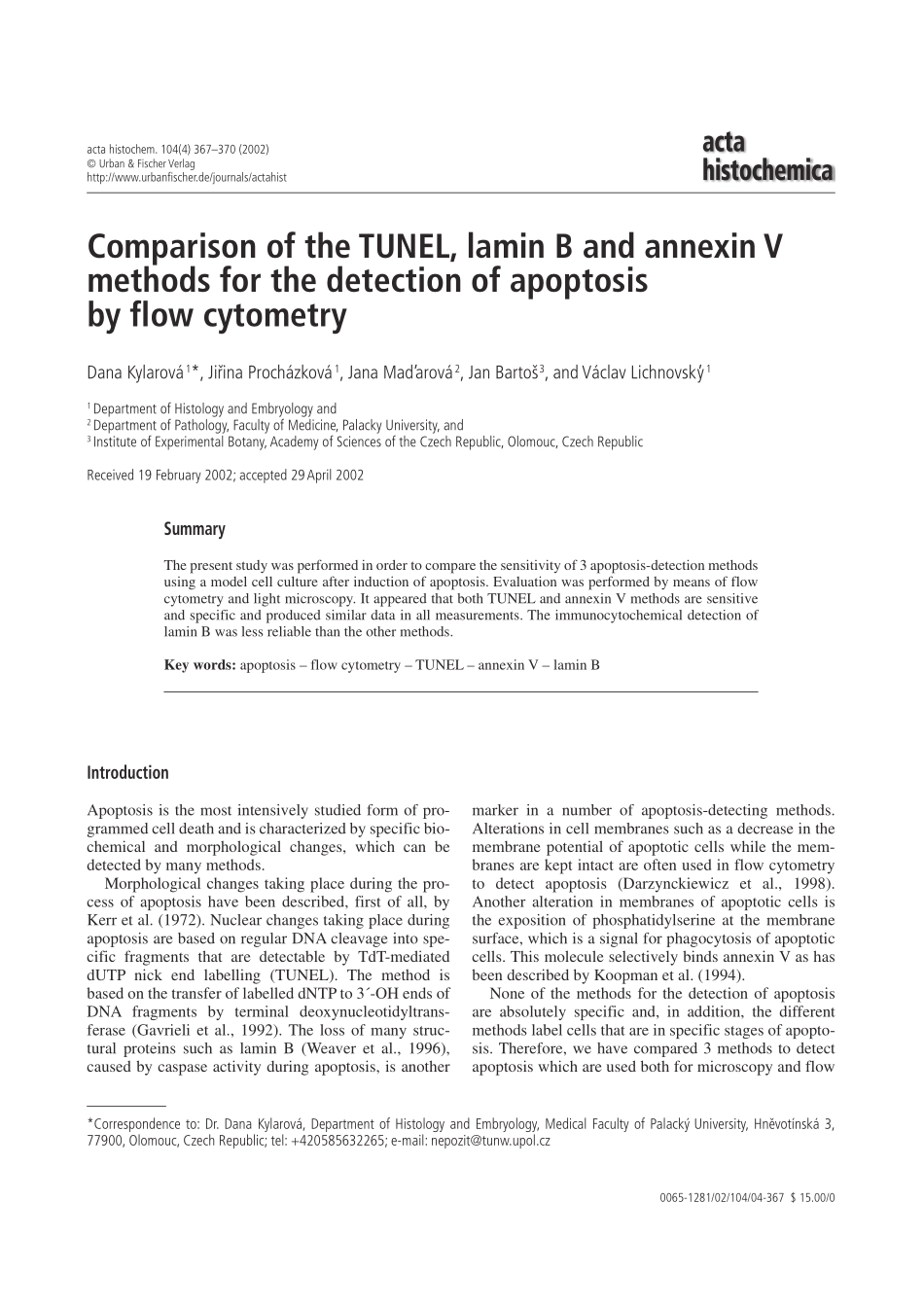 Comparison of the TUNEL,lamin B and annexin V methods(1).pdf_第1页