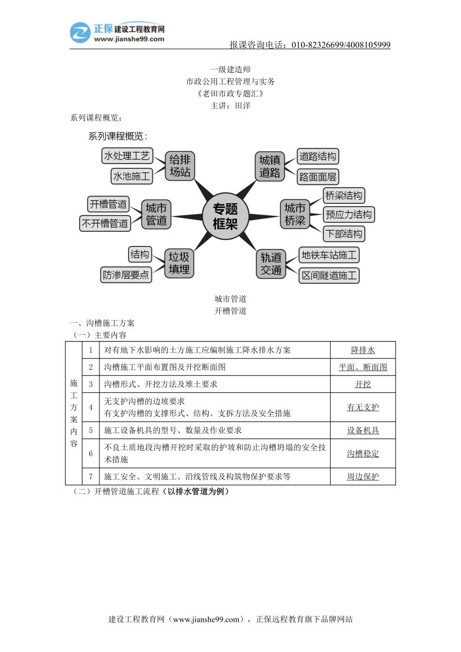 07、城市管道工程——开槽及不开槽管道施工【打印版】.pdf_第1页