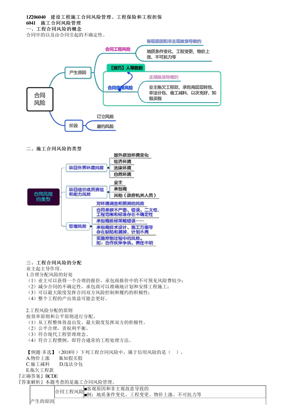 53、1Z206000第09讲　建设工程施工合同风险管理、工程保险.pdf_第1页