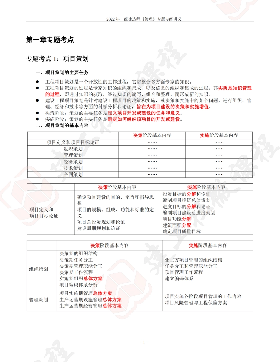 2022一建《管理》专题专练讲义.pdf_第3页
