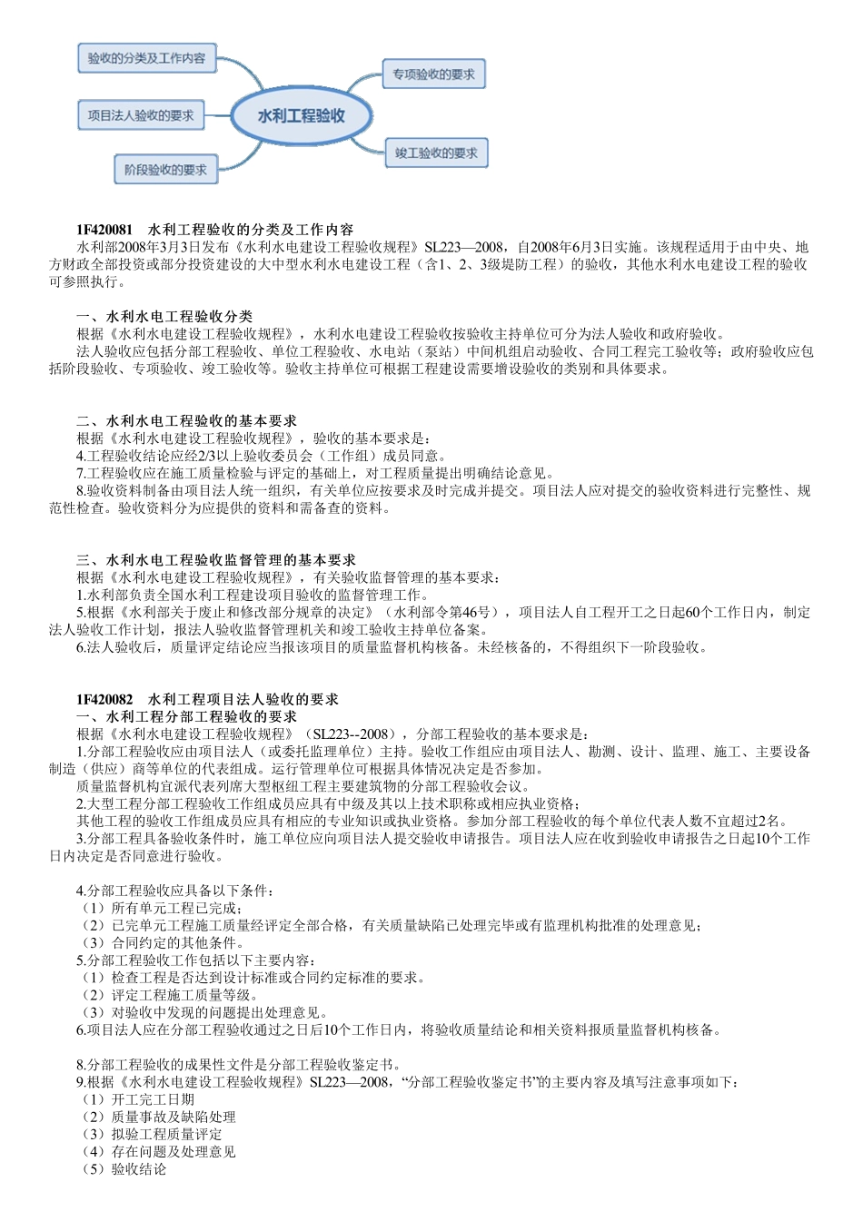 53、1F420080第01讲　验收的分类及工作内容和项目法人验收的要求.pdf_第1页
