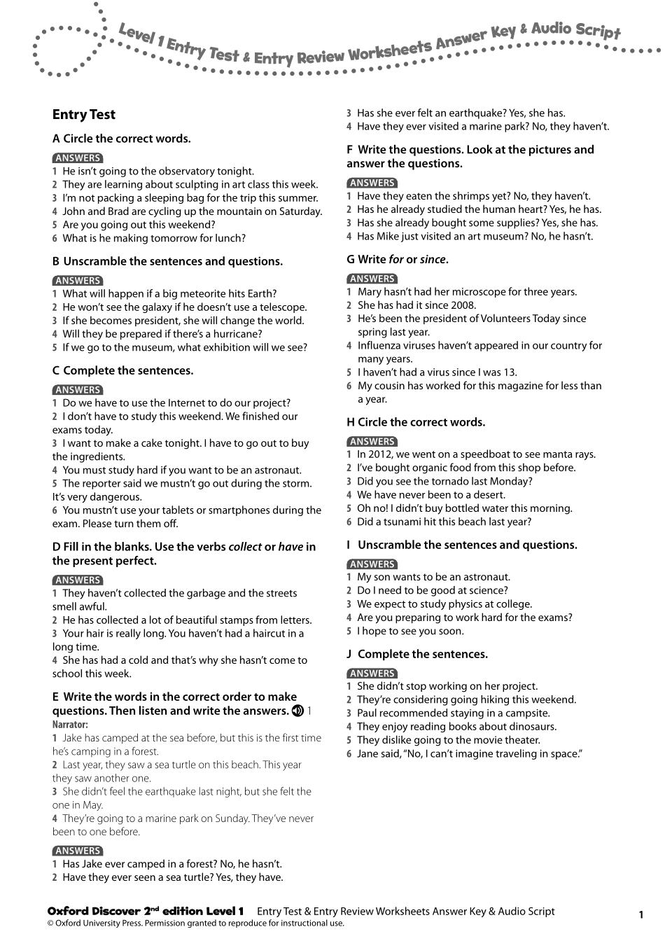 od2e_l1_entry_test_and_review_worksheets_ak.pdf_第1页