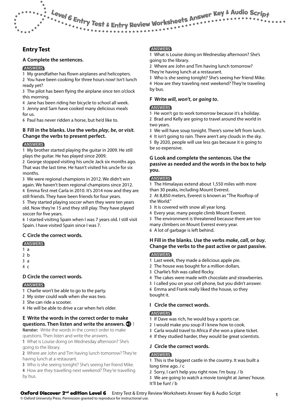 od2e_l6_entry_test_and_review_worksheets_ak.pdf_第1页