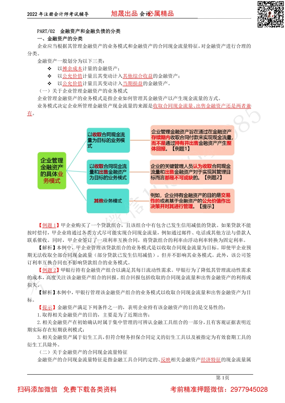 05【基础精讲】-金融资产与金融负债的分类、金融资产的初始计量与后续计量（2022.03.04）.pdf_第1页