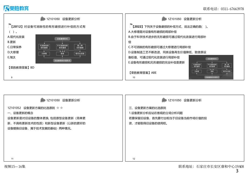 视频15—16集 1Z101050 设备更新分析（可打印版）.pdf_第3页