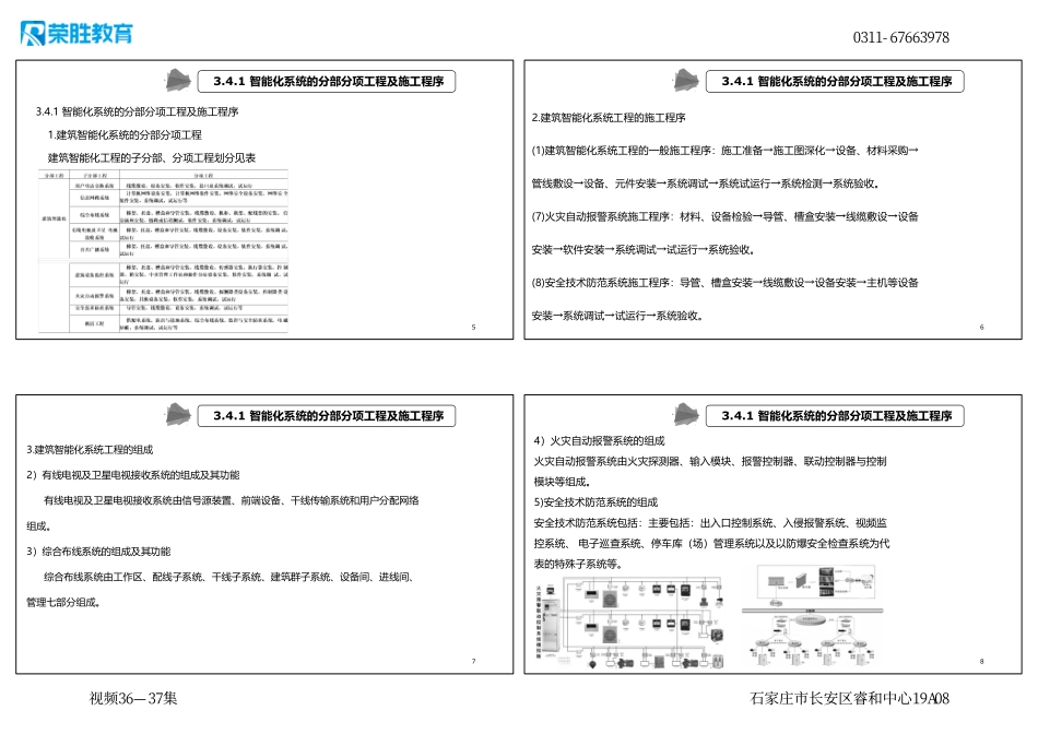 视频36—37集 3.4 智能化系统工程施工技术（新教材）（可打印版）.pdf_第2页